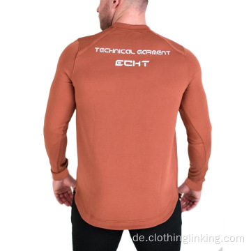 Tops Freizeit Bodybuilding Langarm T-Shirts